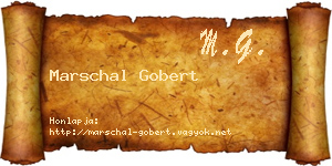 Marschal Gobert névjegykártya